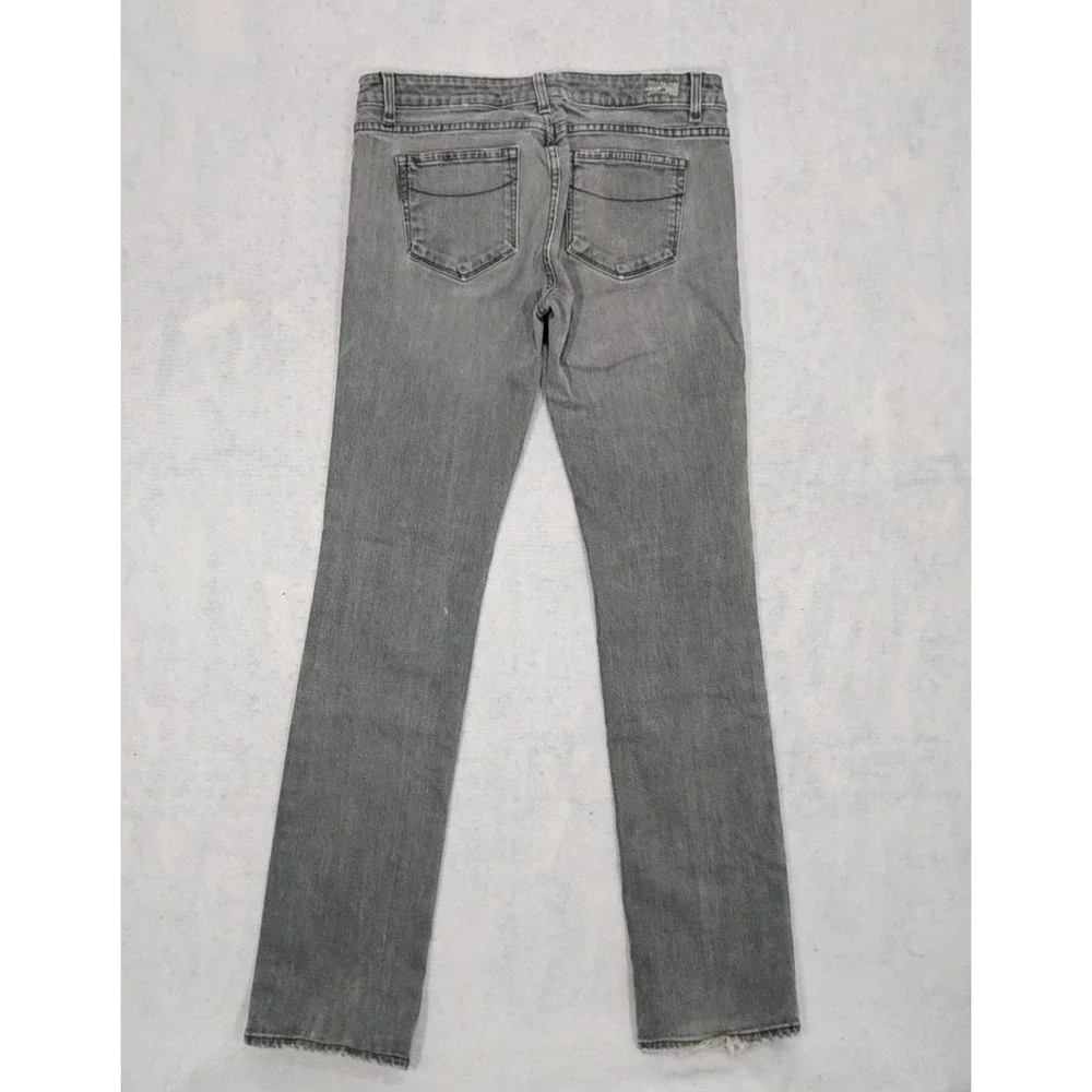 Paige Jeans Women 28 Tall Long Blue Heights Straight Leg‎ Grey Whisker Vtg  Y2K